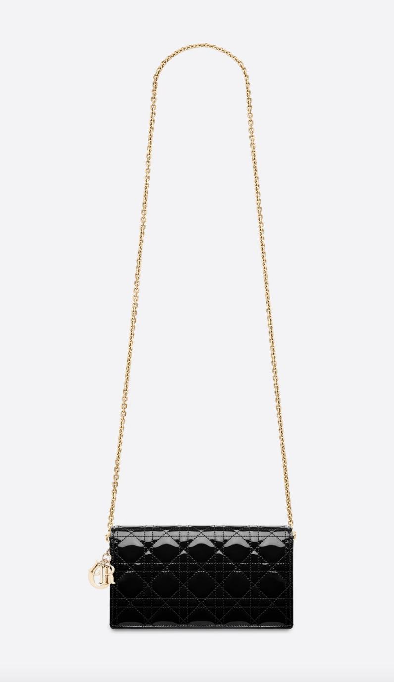 Black Dior patent crossbody