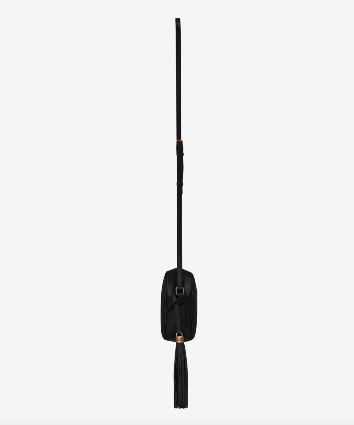 Black YSL quilted tassel bag 